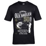 Premium Funny 50 Year Old Angler Fishing Motif For 50th Birthday Anniversary gift Men's T-shirt Top