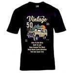 Premium Funny 50 Year Old Off Road Vehicle Retro 4x4 Classic Vintage Car Motif Birthday Gift T-shirt