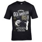 Premium Funny 65 Year Old Angler Fishing Motif For 65th Birthday Anniversary gift Men's T-shirt Top