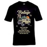 Premium Funny 70 Year Old Off Road Vehicle Retro 4x4 Classic Vintage Car Motif Birthday Gift T-shirt