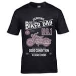 Premium Funny Biker Dad Retro Classic motorbike Motif Fathers Day & Birthday gift men's t-shirt top