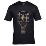 Premium Guitar Headstock 55 Years Old But I Got to see all the best bands Motif Gift t-shirt top