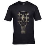 Premium Guitar Headstock 70 Years Old But I Got to see all the best bands Motif Gift t-shirt top