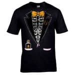 Premium Halloween Rib Cage Tuxedo Horror Scary Design Black t-shirt Gift