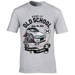 Premium Koolart KEEP IT OLD SCHOOL & Astra GTE classic car image mens t-shirt gift