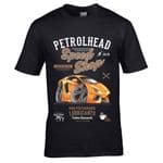 Premium Koolart Petrolhead Speed Shop Motif And Orange Aventador Supercar Car Image Mens T-shirt Top