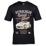 Premium Koolart Petrolhead Speed Shop Motif With Mk2 MX5 Roadster Car Image Mens T-shirt Top