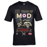 Premium Retro Birthday Anniversary 55 Years Of MOD Target Scooter Rider Old School Mens T-Shirt Top