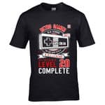 Premium Retro Gamer Gaming Level 20 Complete Design For 20th Birthday Anniversary gift t-shirt