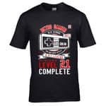 Premium Retro Gamer Gaming Level 21 Complete Design For 21st Birthday Anniversary gift t-shirt