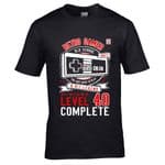 Premium Retro Gamer Gaming Level 40 Complete Design For 40th Birthday Anniversary gift t-shirt