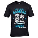 Premium Retro Gamer Gaming Only Best Gamers Born in August Design gift t-shirt