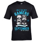 Premium Retro Gamer Gaming Only Best Gamers Born in September Design gift t-shirt