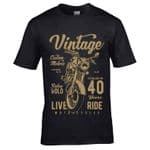 Premium Vintage Biker Established 40 Years Retro Style Classic Motorbike Motif Birthday Gift T-shirt