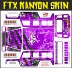 Purple Biohazard Response themed vinyl SKIN Kit & Stickers To Fit R/C FTX Kanyon Rock Crawler