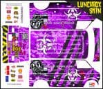Purple Biohazard Response themed vinyl SKIN Kit & Stickers To Fit Tamiya Lunchbox R/C Monster Truck
