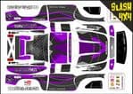 Purple Carbon GT themed vinyl SKIN Kit To Fit Traxxas Slash 4x4 Short Course Truck
