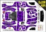 Purple Gothic Skullz themed vinyl SKIN Kit To Fit Traxxas Slash 4x4 Short Course Truck