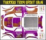 Purple Rusted Speed Shop Themed Vinyl SKIN Kit & Stickers Fits R/C Traxxas TRX4 Sport Rock Crawler