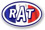 RAT Oval Funny Parody Design With France French Flag Motif Vinyl Car sticker decal 120x77mm