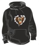 RIPPED METAL HEART Design With Cute Orangutan Baby Motif Unisex Hoodie