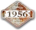 Rusty Patina Aged Vintage Edition  Year 1956 Design Vinyl Car sticker decal  85x70mm