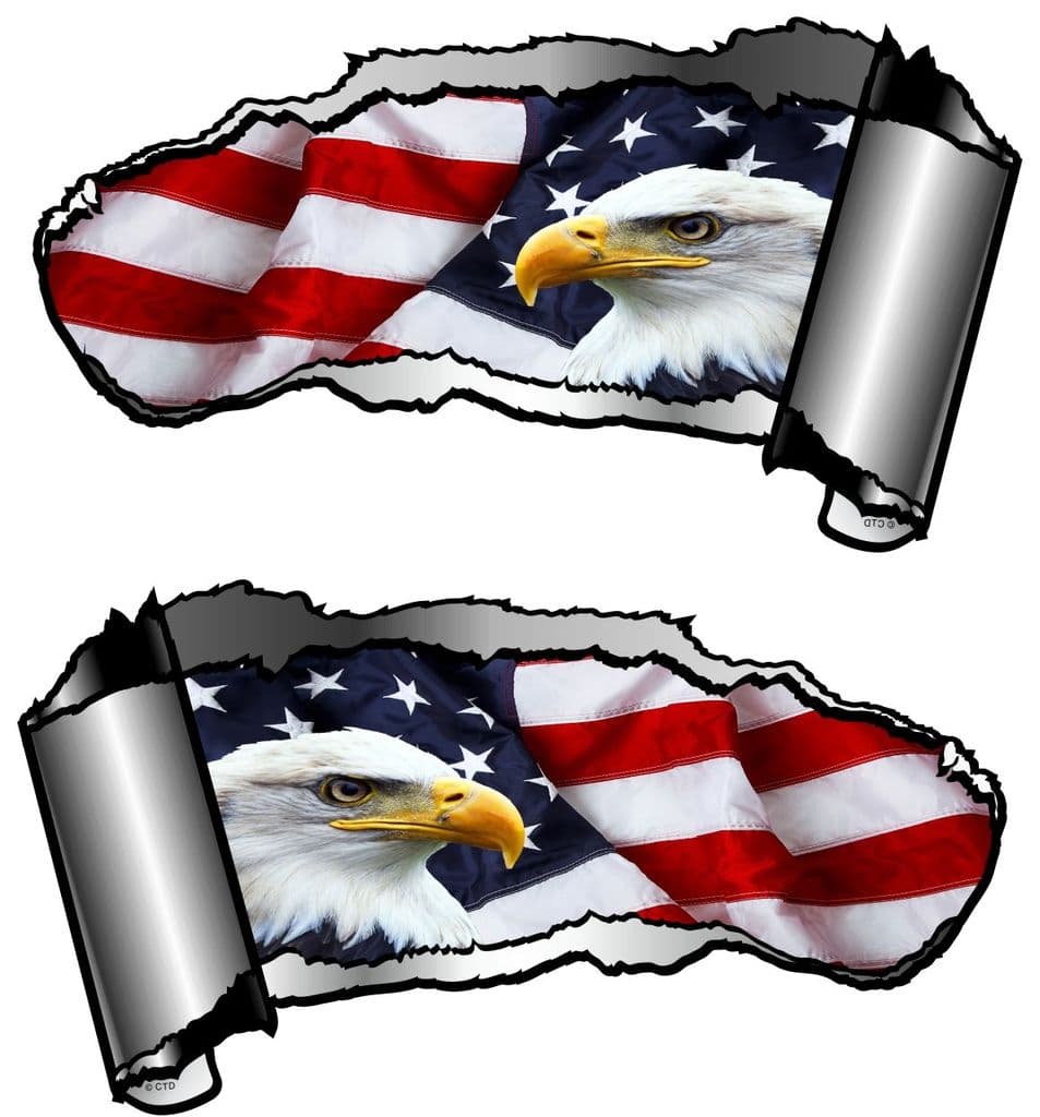 thumbnail image 2 of US Flag Ripped Metal Car Vinyl Side Wrap, American Flag Car Vinyl... 2 of 12