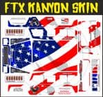 US American Stars & Stripes Flag themed vinyl SKIN Kit & Stickers To Fit R/C FTX Kanyon Rock Crawler