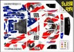 US Flag & American Bald Eagle themed vinyl SKIN Kit To Fit Traxxas Slash 4x4 Short Course Truck