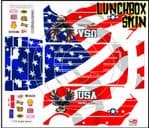 USA Flag American Patriot themed vinyl SKIN Kit & Stickers To Fit Tamiya Lunchbox R/C Monster Truck