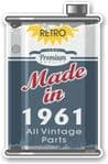 Vintage Aged Retro Oil Can Design Made in 1961 Vinyl Car sticker decal  70x110mm