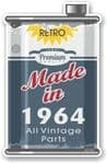 Vintage Aged Retro Oil Can Design Made in 1964 Vinyl Car sticker decal  70x110mm