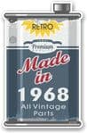 Vintage Aged Retro Oil Can Design Made in 1968 Vinyl Car sticker decal  70x110mm