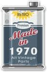 Vintage Aged Retro Oil Can Design Made in 1970 Vinyl Car sticker decal  70x110mm