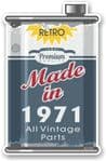 Vintage Aged Retro Oil Can Design Made in 1971 Vinyl Car sticker decal  70x110mm