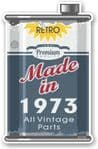 Vintage Aged Retro Oil Can Design Made in 1973 Vinyl Car sticker decal  70x110mm