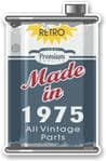 Vintage Aged Retro Oil Can Design Made in 1975 Vinyl Car sticker decal  70x110mm