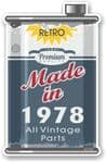 Vintage Aged Retro Oil Can Design Made in 1978 Vinyl Car sticker decal  70x110mm