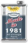 Vintage Aged Retro Oil Can Design Made in 1981 Vinyl Car sticker decal  70x110mm