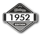VIntage Edition 1952 Classic Retro Cafe Racer Design External Vinyl Car Motorcyle Sticker 85x70mm