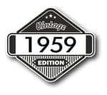 VIntage Edition 1959 Classic Retro Cafe Racer Design External Vinyl Car Motorcyle Sticker 85x70mm