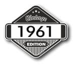 VIntage Edition 1961 Classic Retro Cafe Racer Design External Vinyl Car Motorcyle Sticker 85x70mm