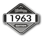 VIntage Edition 1963 Classic Retro Cafe Racer Design External Vinyl Car Motorcyle Sticker 85x70mm