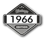 VIntage Edition 1966 Classic Retro Cafe Racer Design External Vinyl Car Motorcyle Sticker 85x70mm