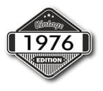 VIntage Edition 1976 Classic Retro Cafe Racer Design External Vinyl Car Motorcyle Sticker 85x70mm