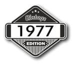 VIntage Edition 1977 Classic Retro Cafe Racer Design External Vinyl Car Motorcyle Sticker 85x70mm