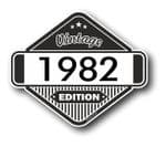 VIntage Edition 1982 Classic Retro Cafe Racer Design External Vinyl Car Motorcyle Sticker 85x70mm