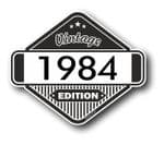 VIntage Edition 1984 Classic Retro Cafe Racer Design External Vinyl Car Motorcyle Sticker 85x70mm