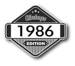 VIntage Edition 1986 Classic Retro Cafe Racer Design External Vinyl Car Motorcyle Sticker 85x70mm