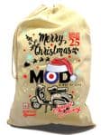 X-Large Cotton Drawcord Christmas Santa Sack And Merry Christmas MOD Target Old School Scooter Motif
